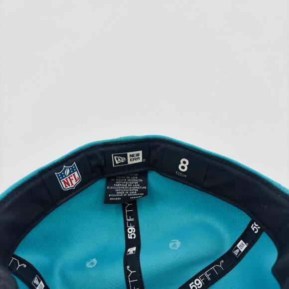 Miami Dolphins Hat Cap Fitted Sz 8 Blue Orange New Era NFL - Picture 6 of 6